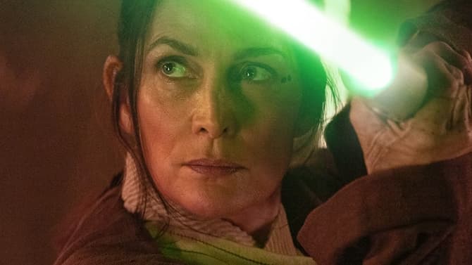 THE ACOLYTE: New Look At Carrie Anne-Moss' Jedi Master Revealed As Actress Teases MATRIX Similarities