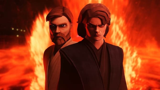 STAR WARS: REVENGE OF THE SITH's Final Battle Gets Recreated Perfectly In THE CLONE WARS' Animation Style