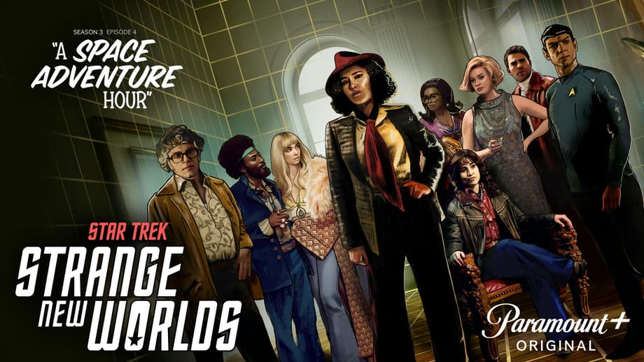 Star Trek: Strange New Worlds - 'A Space Adventure Hour' pulp style poster