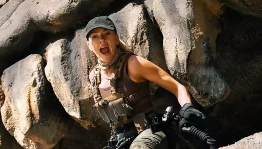 JURASSIC WORLD REBIRTH Stills Feature Scarlett Johansson Trying To Survive Dino Mayhem