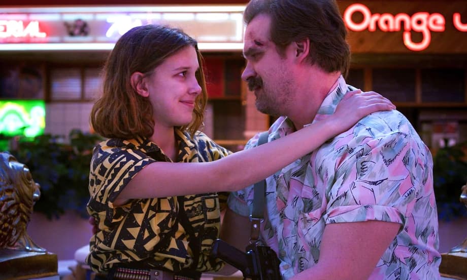 Millie Bobby Brown & David Harbour Are All Smiles & Hugs At STRANGER THINGS Premiere Following Bullying Report