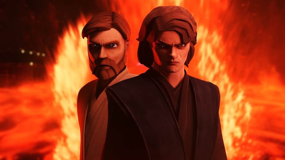 STAR WARS: REVENGE OF THE SITH's Final Battle Gets Recreated Perfectly In THE CLONE WARS' Animation Style