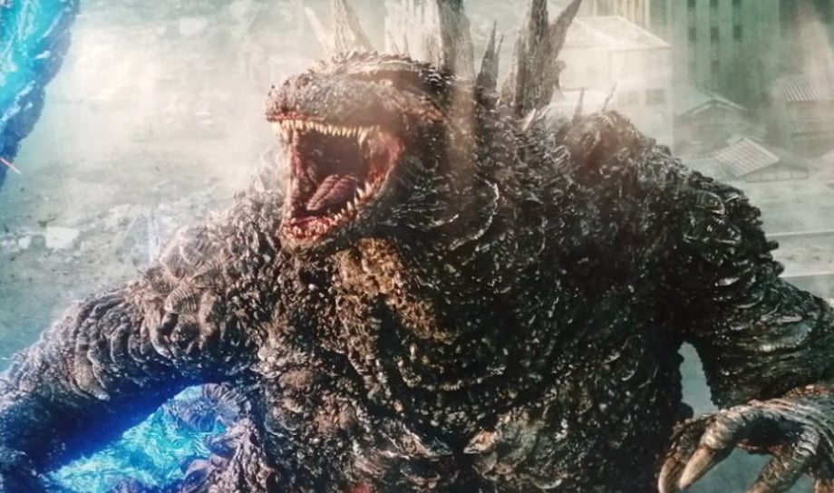 GODZILLA MINUS ONE Banner And Theatre Standee Feature The King Of The Monsters Powering-Up